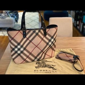 Burberry Nova Check Tote (w/ clutch and dust bag)